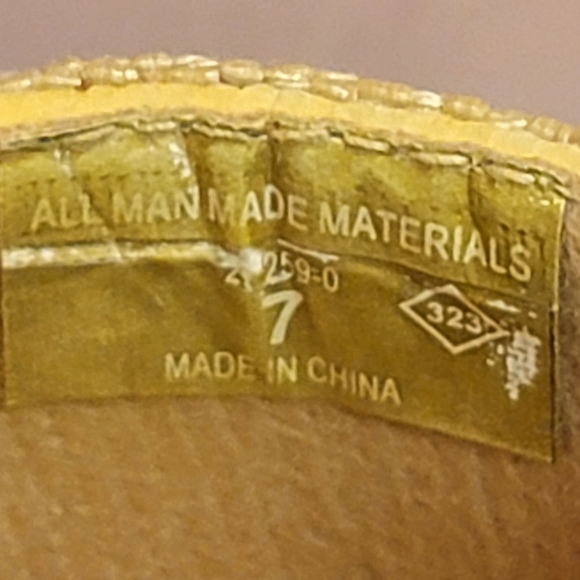 ESNY Daisey Summer Slide On Sandals size 7 tan & white - Picture 5 of 5